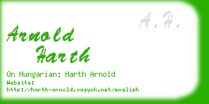 arnold harth business card
